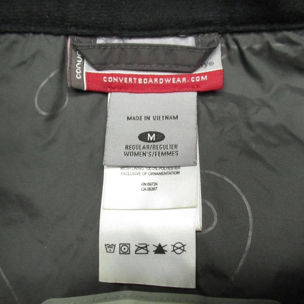 Columbia Snow Pants Women Medium Gray Convert Ski Outdoor Winter Wind Rain 32x29